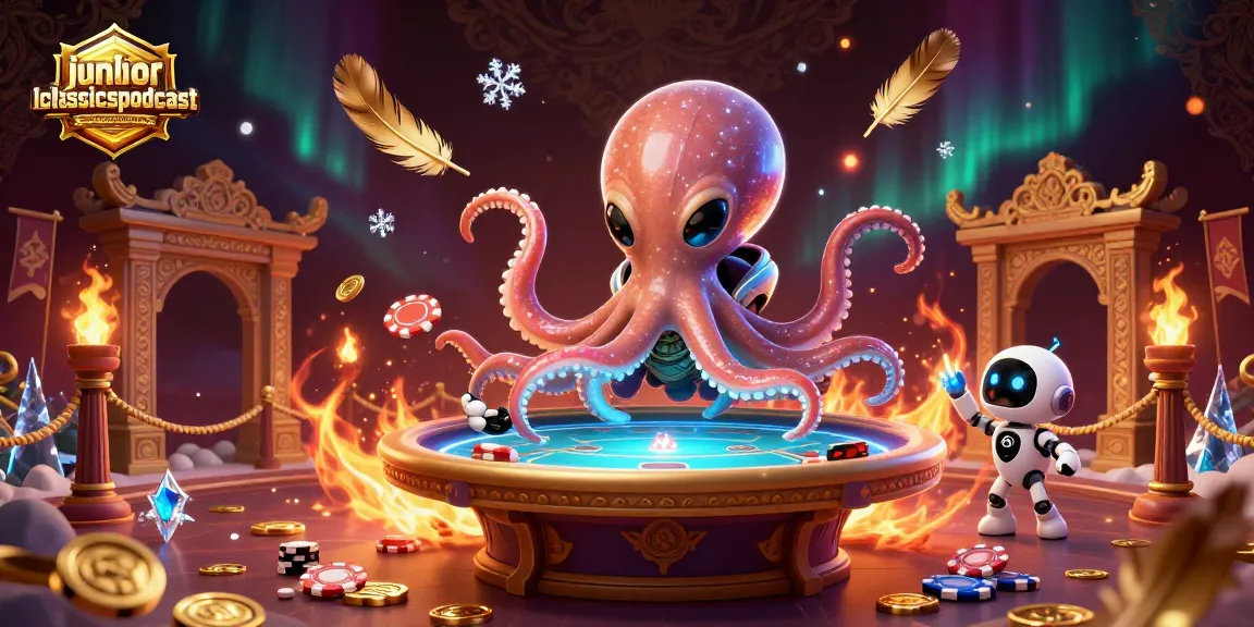 juniorclassicspodcast menikmati aksi seru dengan alien dan robot di meja poker digital di luar angkasa.