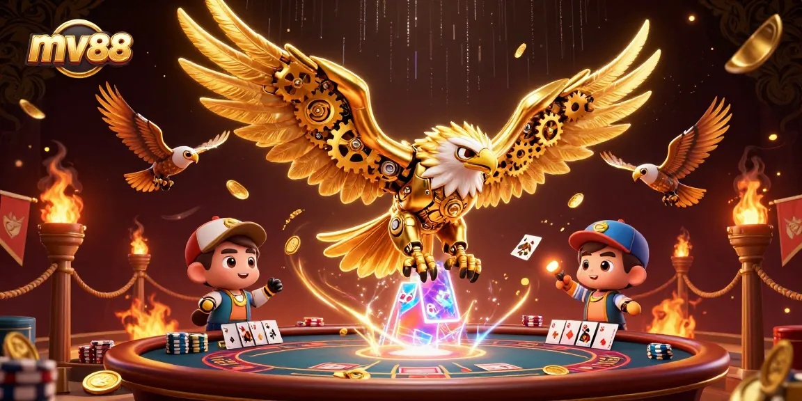 Bet and win big with mv88 in an energetic scene showcasing vibrant casino elements.