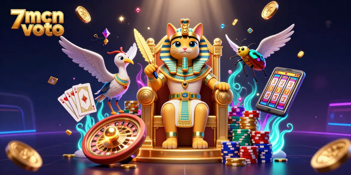 Engage in thrilling gameplay at 7mcn voto with a cat pharaoh amid cascading winnings.