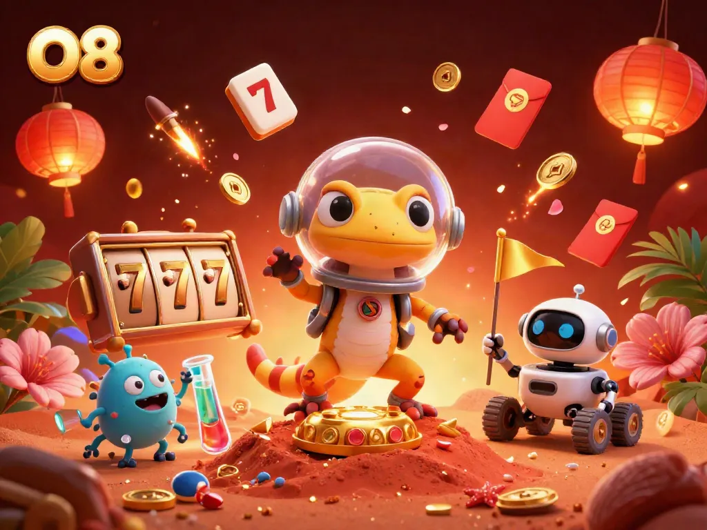 Experience the thrilling gaming atmosphere at O8's vibrant casino universe