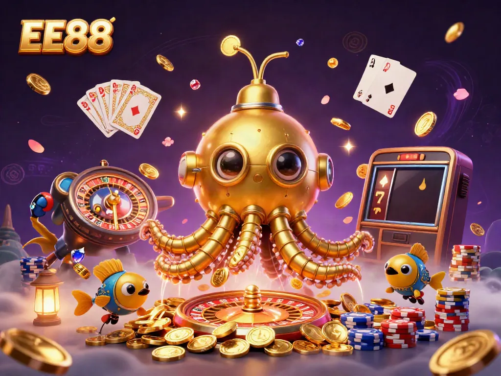 Experience thrilling gameplay with EE88 at the heart of a vibrant casino scene.
