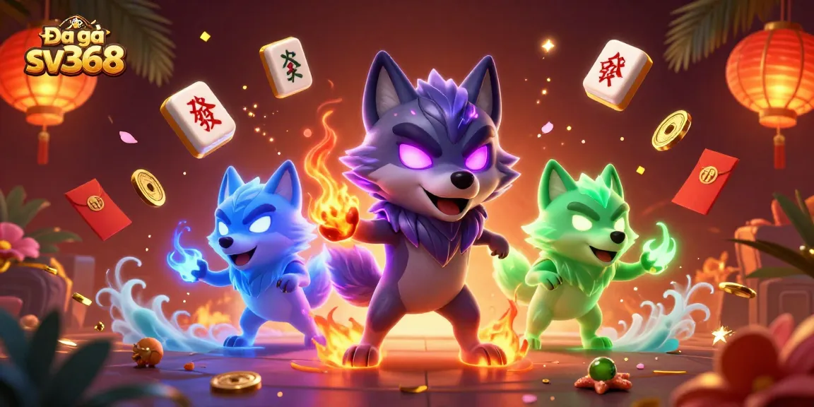 Engage in exciting Đá gà sv368 matchups featuring dynamic ghostly wolves in a vibrant 3D casino scene.