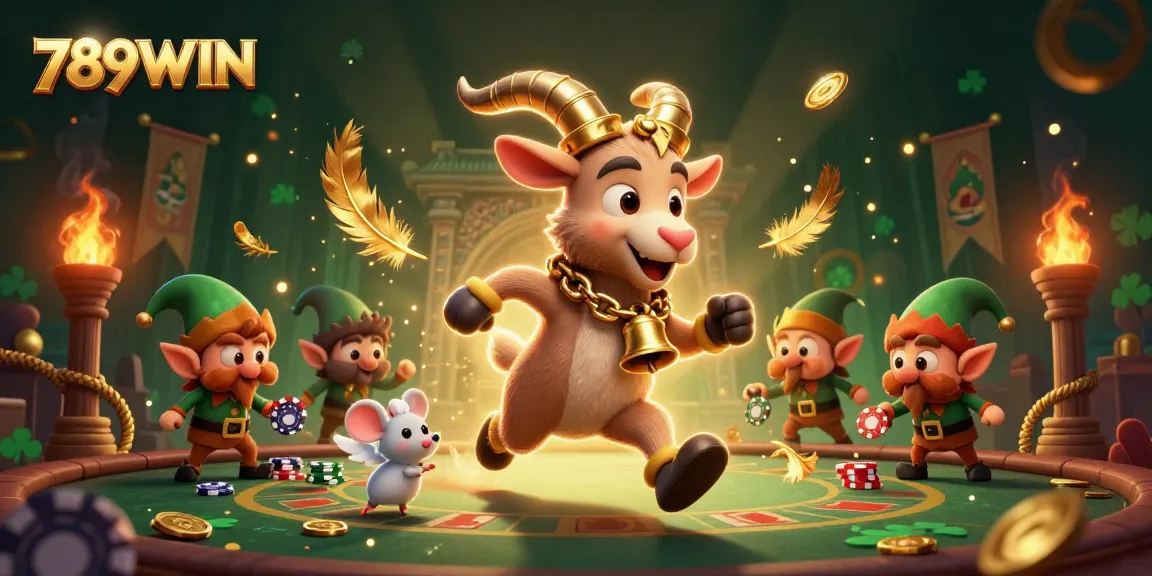 Take a thrilling chance with 789WIN at this lively casino scene featuring animated characters and vibrant game elements.