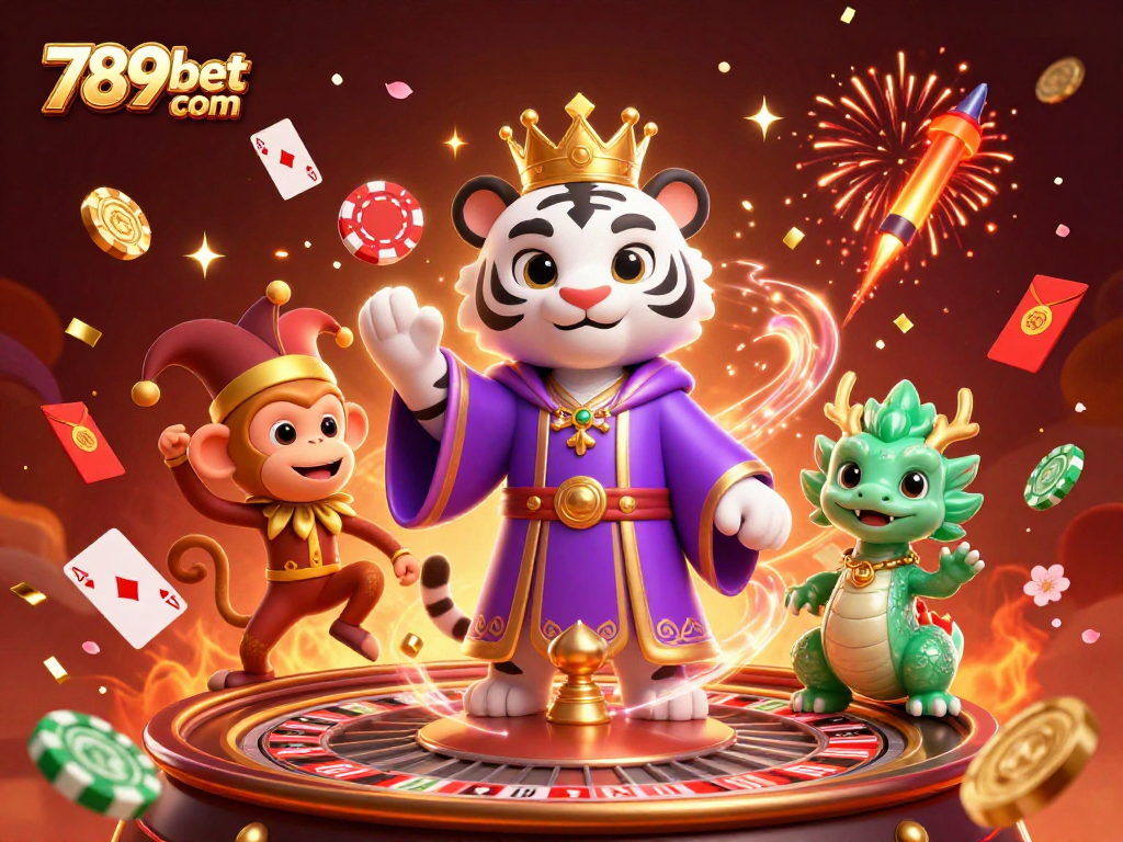 Experience thrilling gaming action at 789bet com with vibrant poker chips and lively casino elements.