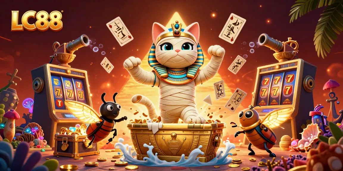 Engage with LC88's thrilling gaming experience featuring dynamic slots, treasures, and captivating characters.