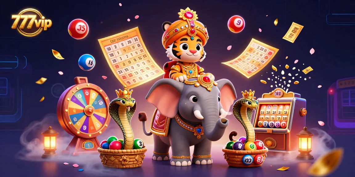 Experience vibrant action with 777vip featuring a cartoon maharaja riding an elephant amidst a colorful casino scene.