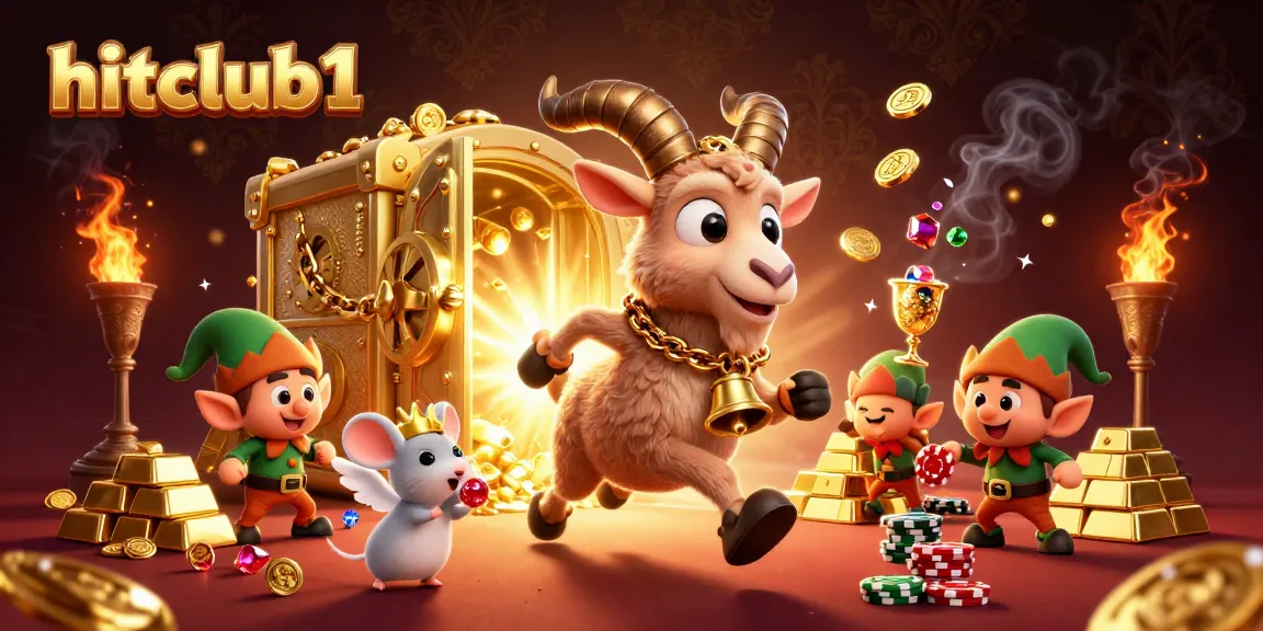 Spin reels and win big at hitclub1 with a festive casino experience featuring playful characters and dazzling treasures.
