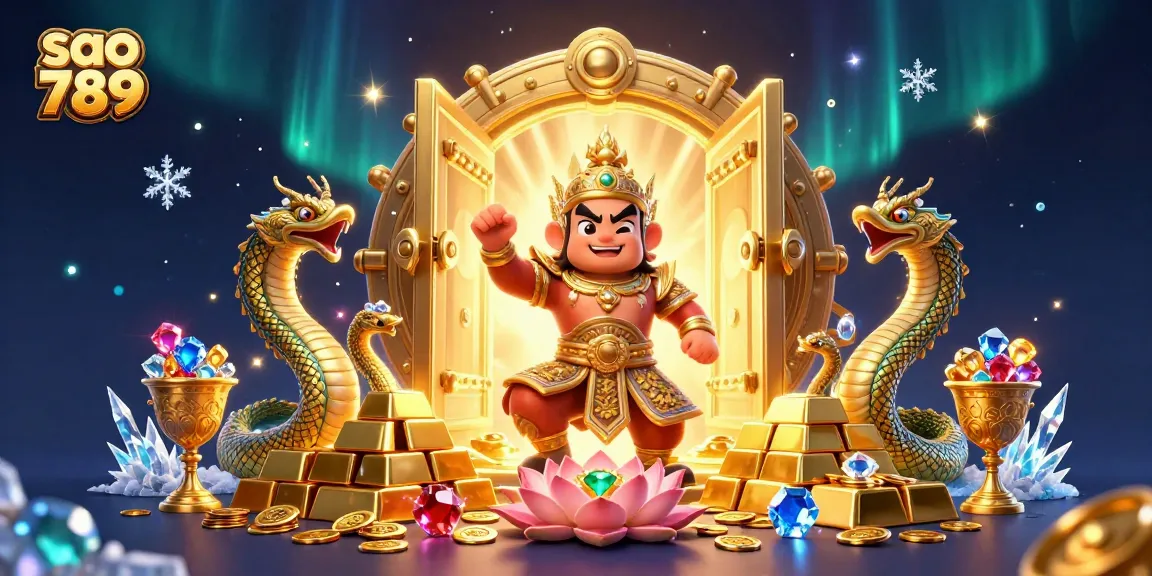 Spin jackpot reels and win big with sao 789's immersive gaming experience in this vibrant 3D illustration.