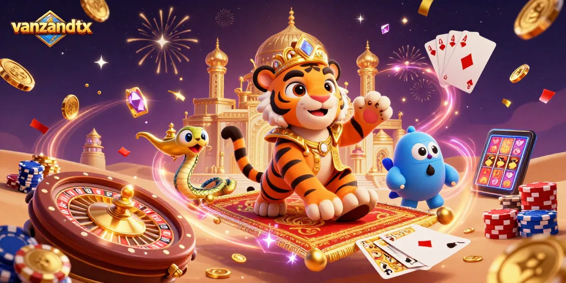 Spin and win with vanzandttx in this vibrant, magic-themed casino adventure illustration.