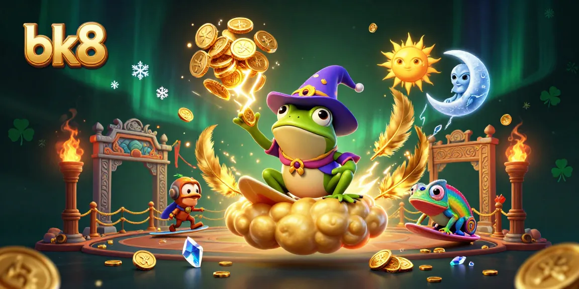 Experience exciting wins on the bk8 platform with golden coins and vibrant gaming elements in a captivating atmosphere.