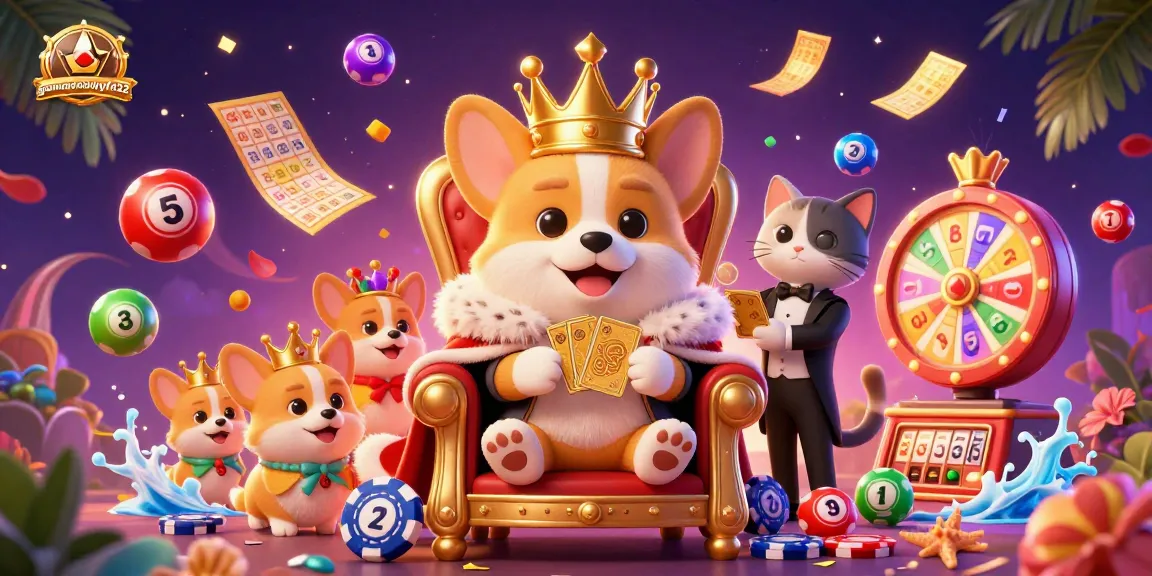 Join the excitement at gamenohuuytin22 with a dazzling Pai Gow game illustration featuring a royal corgi.