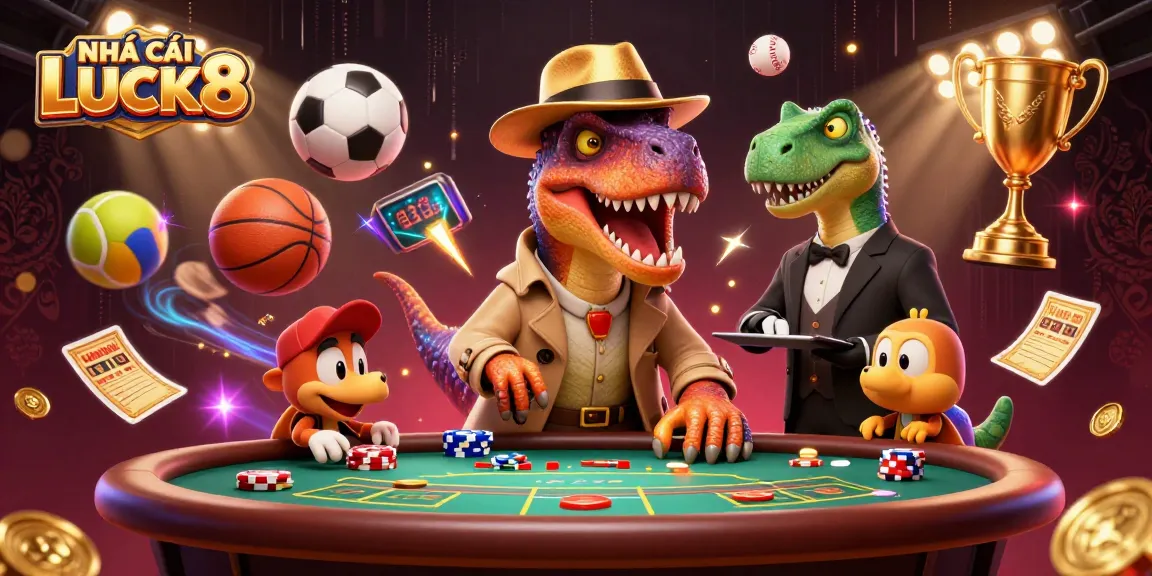 Experience intense gameplay at NHÀ CÁI LUCK8 with our thrilling blackjack scene featuring vibrant 3D characters.