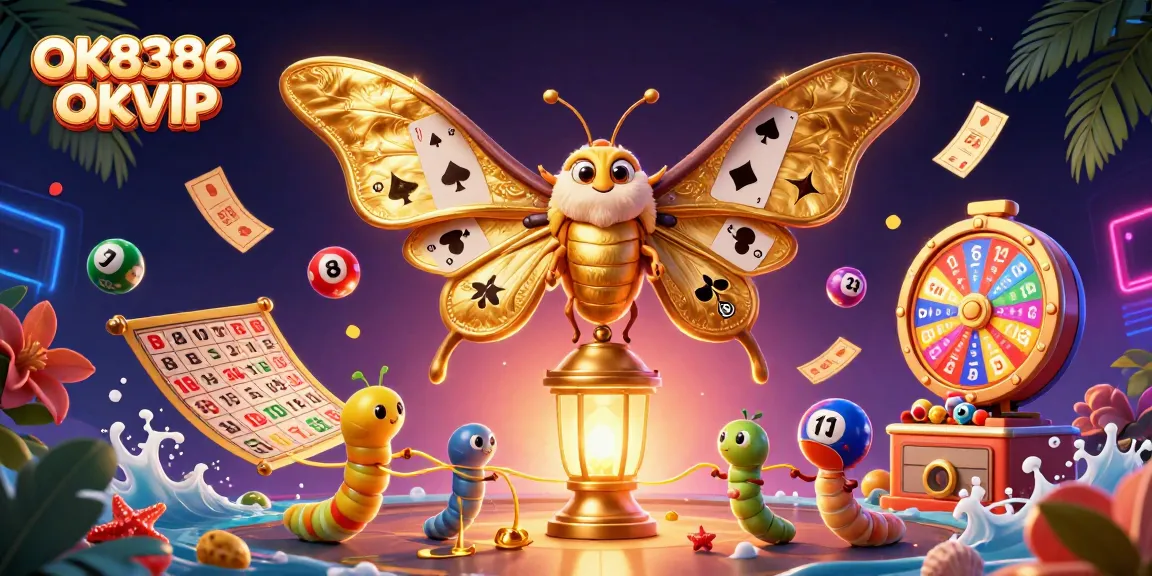 Experience exciting gaming moments with OK8386 OKVIP featuring a vibrant casino-themed illustration.